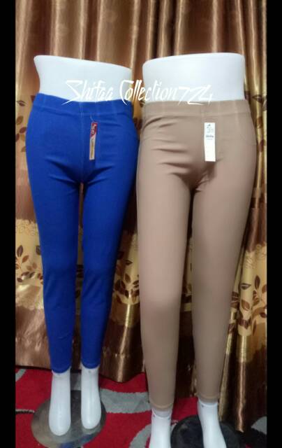 Legging Denim  / Legging Murah / Leging Jumbo / Celana Legging Panjang Model Kantong (BB 50-65 Kg / Standar)