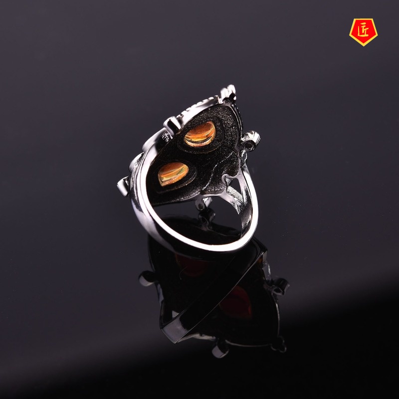 [Ready Stock]S925 Silver Vintage Moonstone Ring