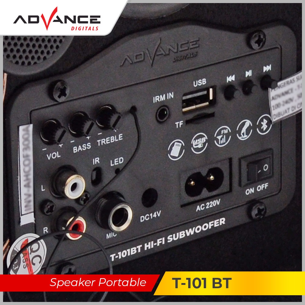 Advance Digitals T101BT - Multimedia Speaker with Subwoofer System