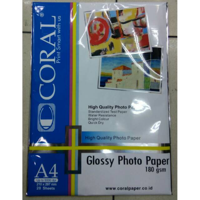 

Glossy Photo Paper 180g Coral