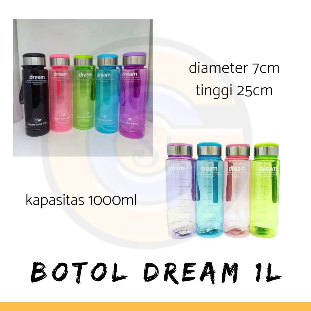 Botol Air Minum Dream Kapasitas 1 Liter