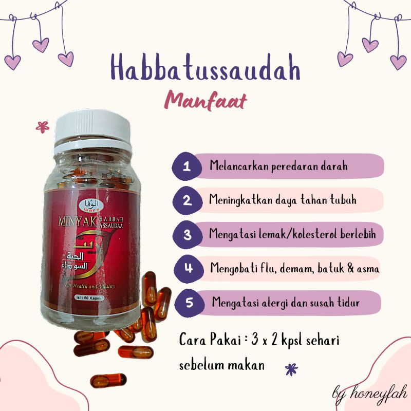 

Minyak Habbatussauda Asli original 100% isi 60 Kapsul
