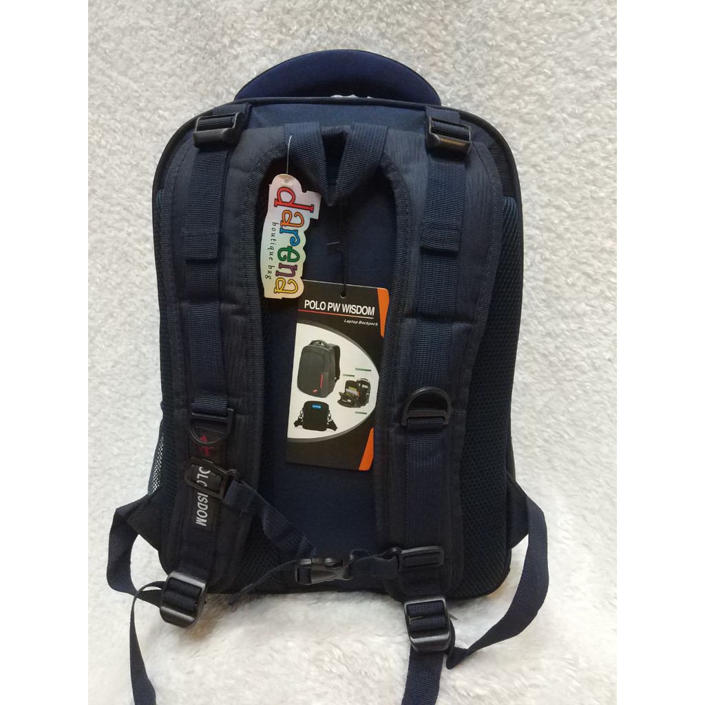 TAS RANSEL  BACKPACK POLO WISDOM 789 Import . Bonus Raincover &amp; ADA SAKU LAPTOP. DARENA BAGS BANDUNG