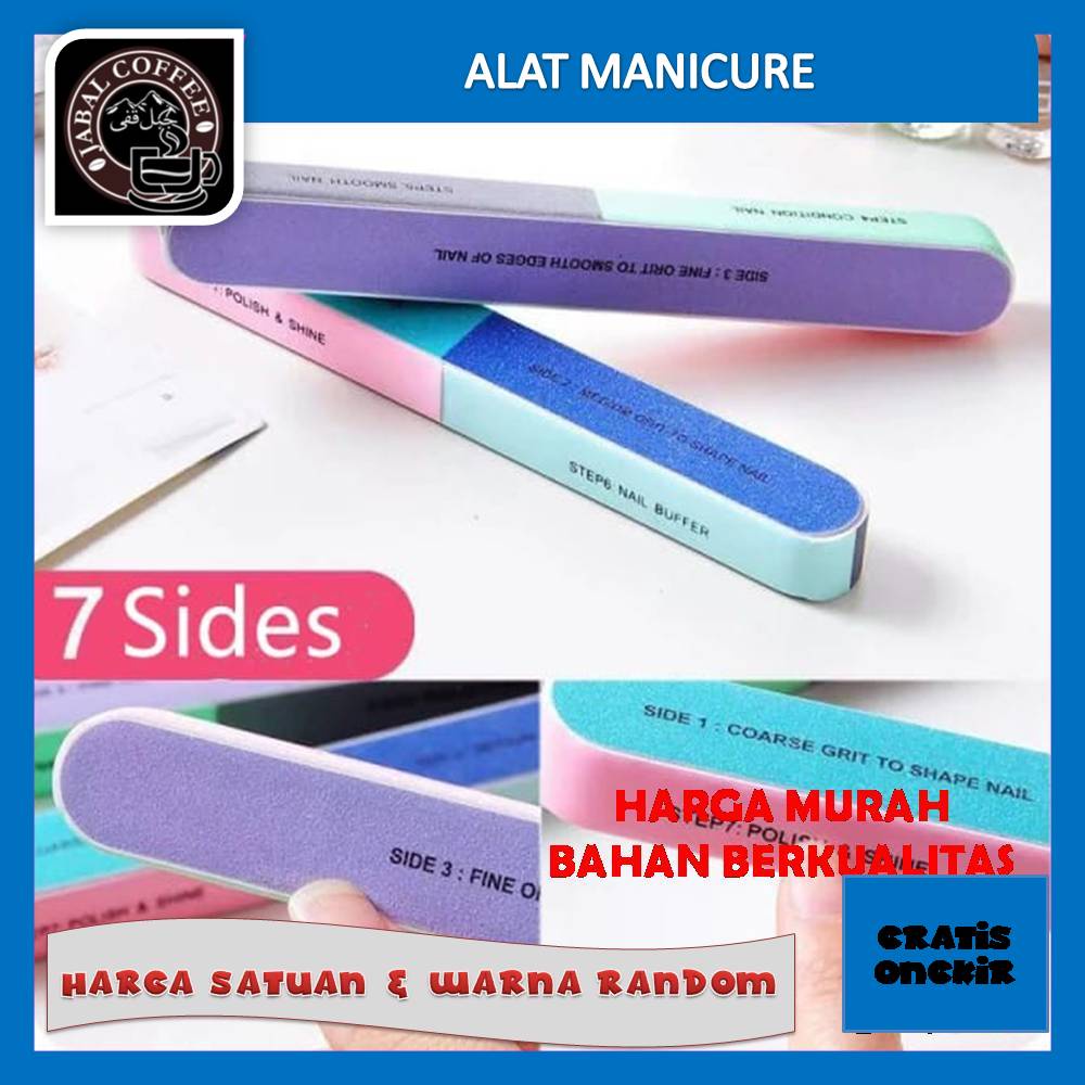 Alat Manicure Kuku / Alat Amplas Kikir Kuku / Alat Manicure Pedicure Pengikis Kuku 7 Steps 010