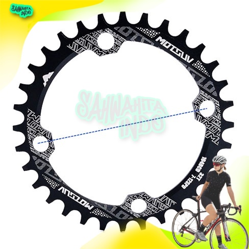 Gigi Crankset Sprocket Gir Gear Sepeda Aluminium 104BCD 34T Sepeda Alat Olahraga Sepedah Gowes Lipat