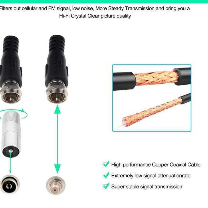 ♕ Antena TV Digital Indoor Led Dalam Ruangan Rumah Portable Antenna Penguat Sinyal TV B81 ➪