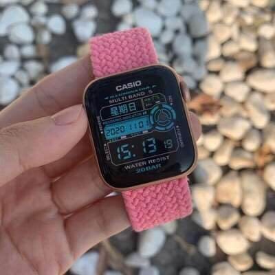 Strap Apple Watch Braided Solo Loop Nylon Elastis Adjustable Stretchable Sport Band iWatch Tali Jam 38mm 40mm 41mm 42mm 44mm 45mm Apple Watch Series 1 2 3 4 5 6 7 SE 8 ultra