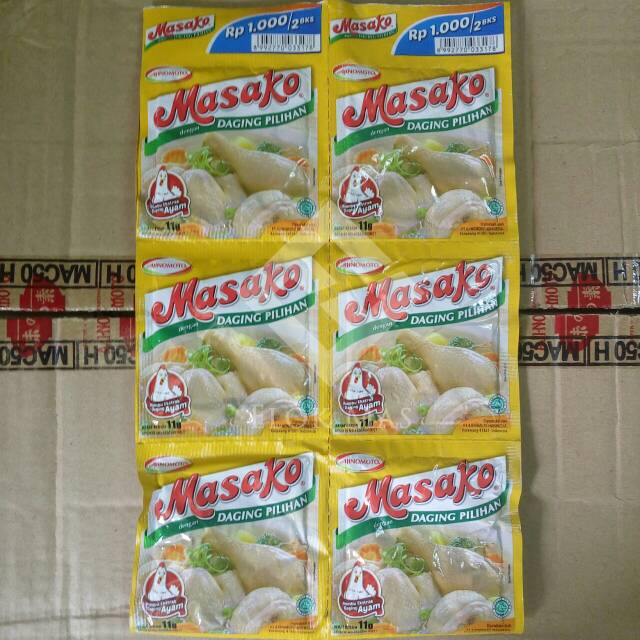 

Masako AYAM per RENCENG (12 Sachet × 11gr) Penyedap Rasa Bumbu Ekstrak Daging Ayam