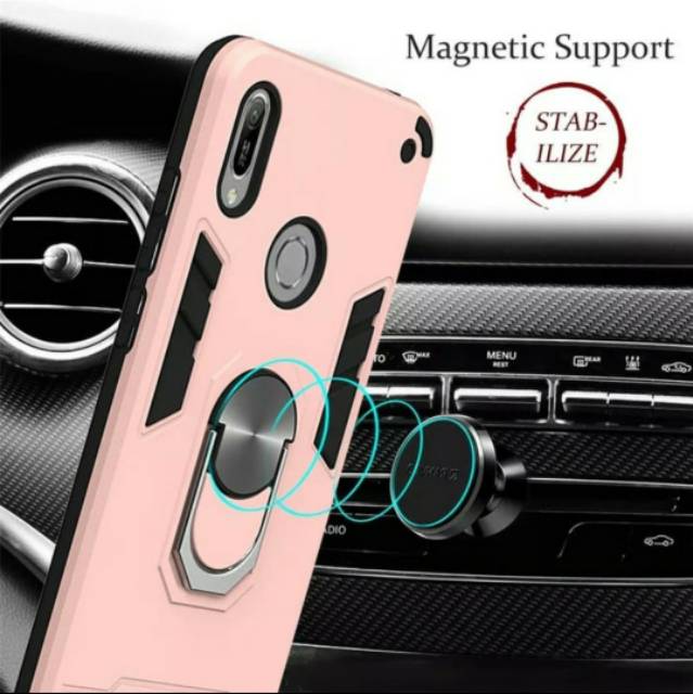 CASE INFINIX NOTE 7 LITE - HARDCASE RING CARBON THUNDER INFINIX NOTE 7 LITE