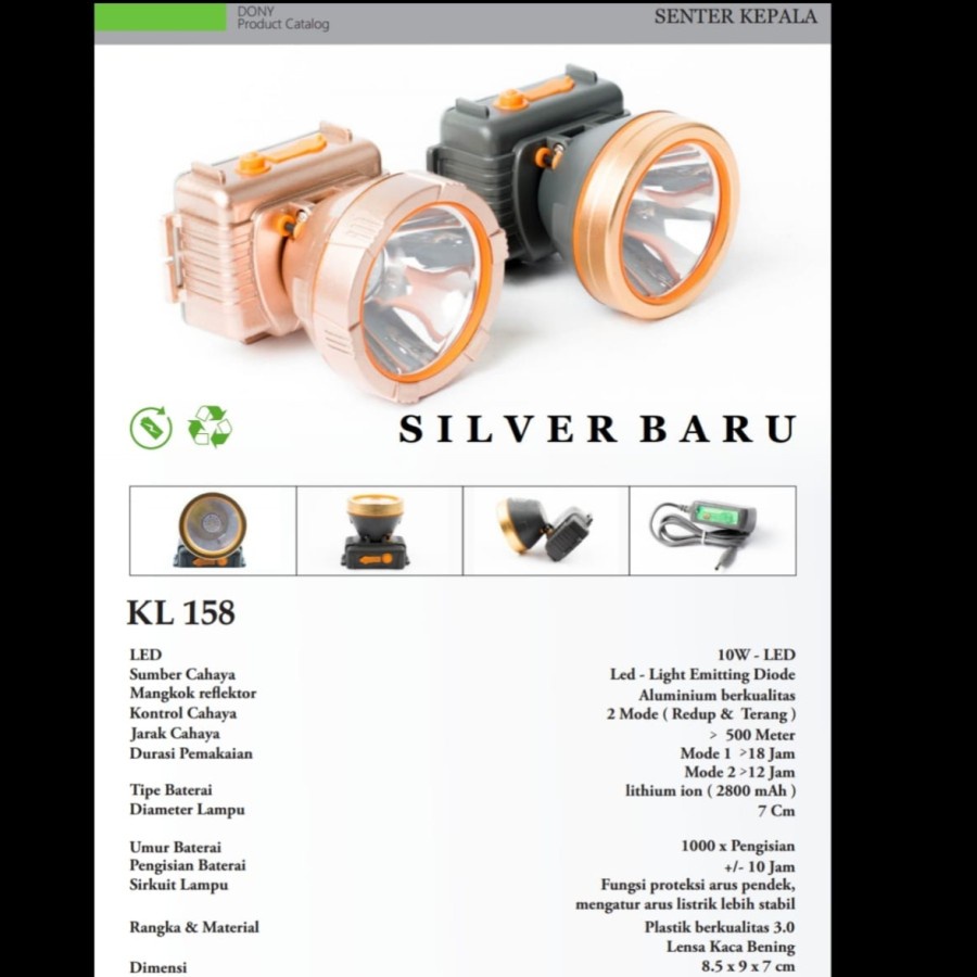 Senter kepala DONY cas KC-158