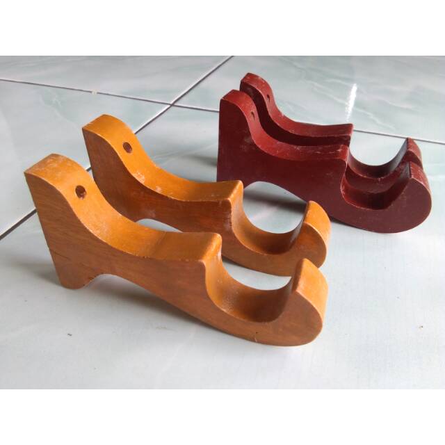 Penyangga (Bracket) Rel / Tongkat Gorden Kayu