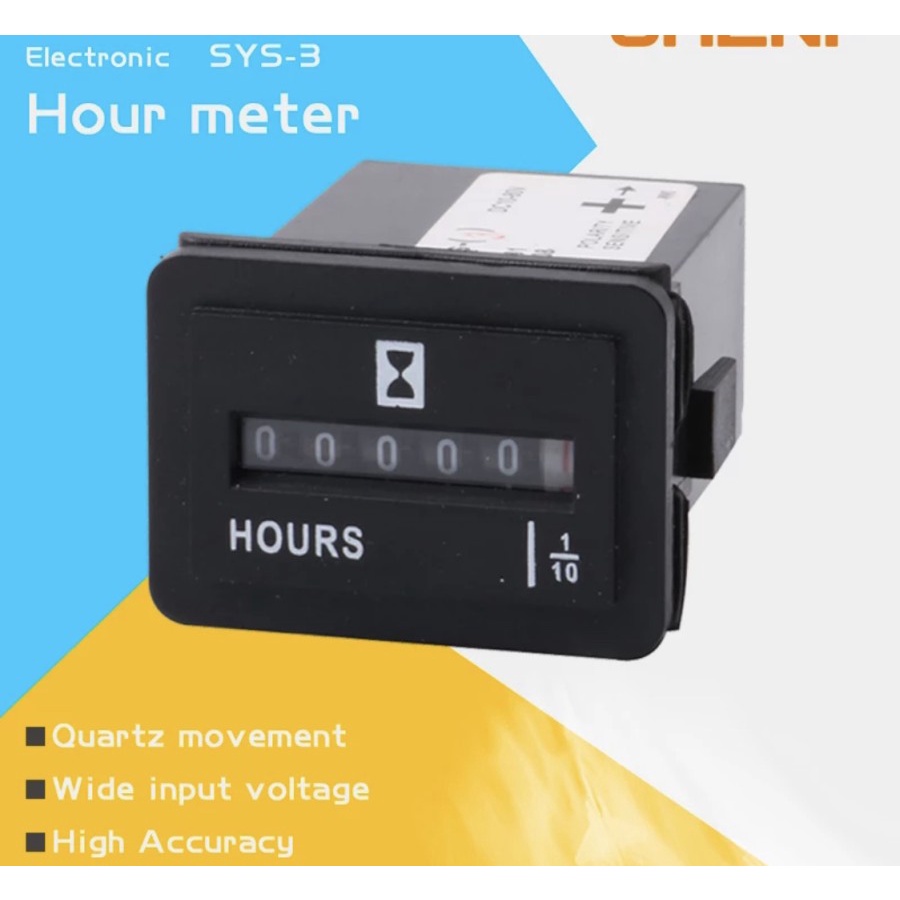 Hour Meter AC 100-250V 0.3W Generator Hourmeter Rectangle SYS