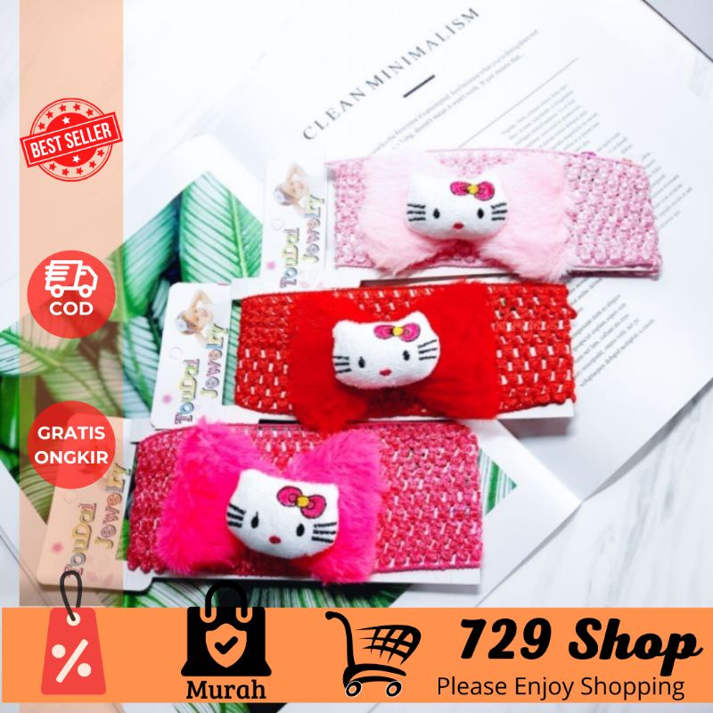 Bandana Anak Rajut Hello Kitty Premium Star Import Best Seller