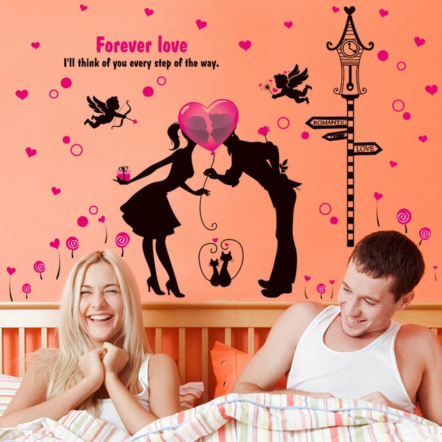 Reliza Wall Sticker Lampu Forever Love Romantic Stiker Dinding LDR8213