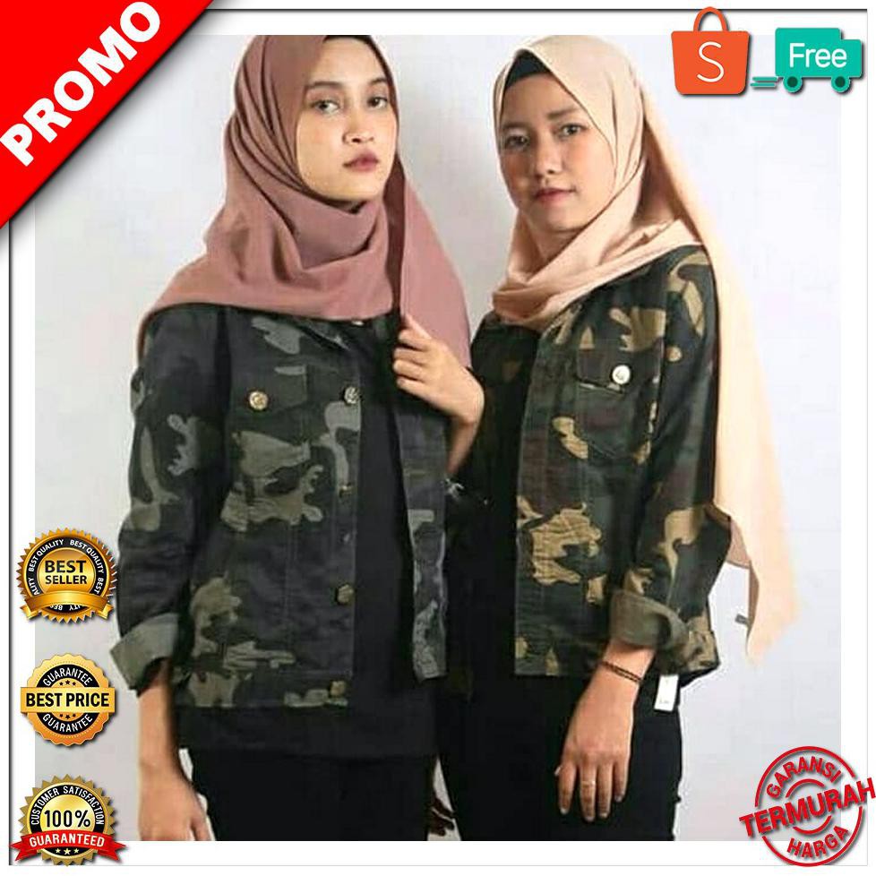 MURAAHH Jaket Loreng Army Jaket Army Wanita Jaket Cewek LIMITED EDITION