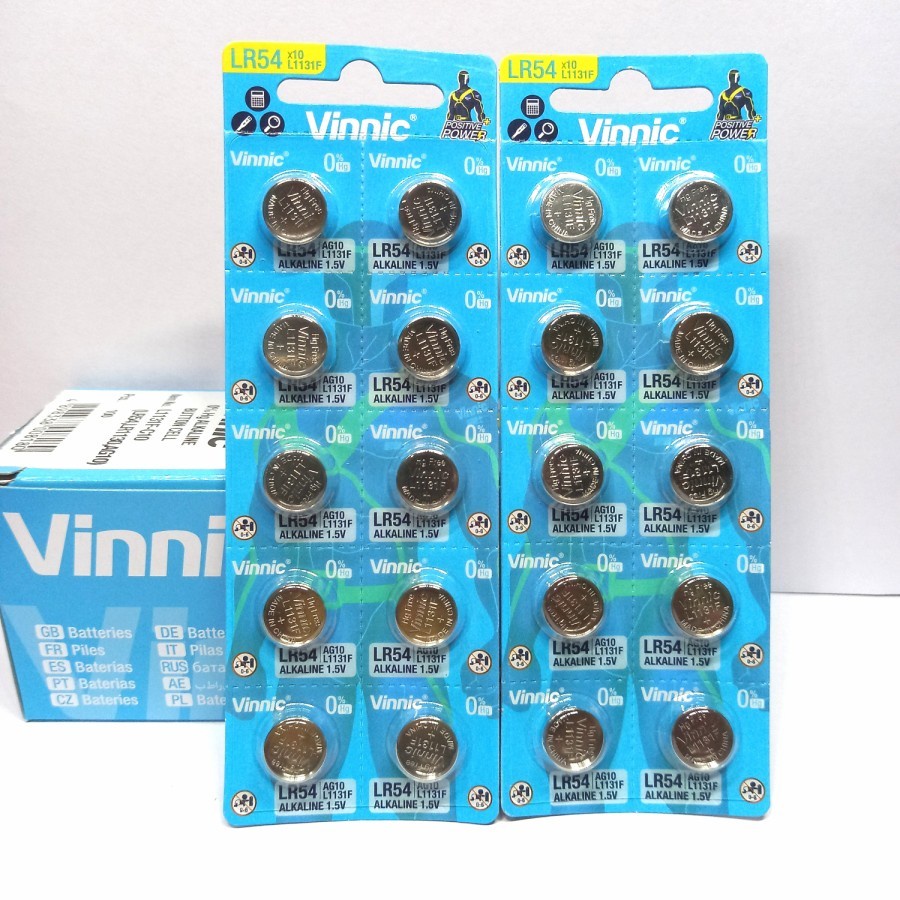 Baterai VINNIC / Battery LR1131F / AG10/ LR54 1.5V