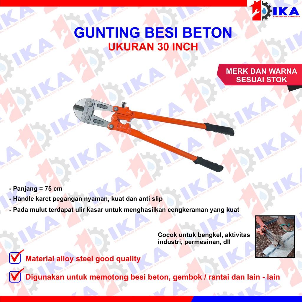 Gunting Besi Beton Bolt Cutter Uk 30 Inch Untuk Besi Beton / Kawat / Rantai - High Quality