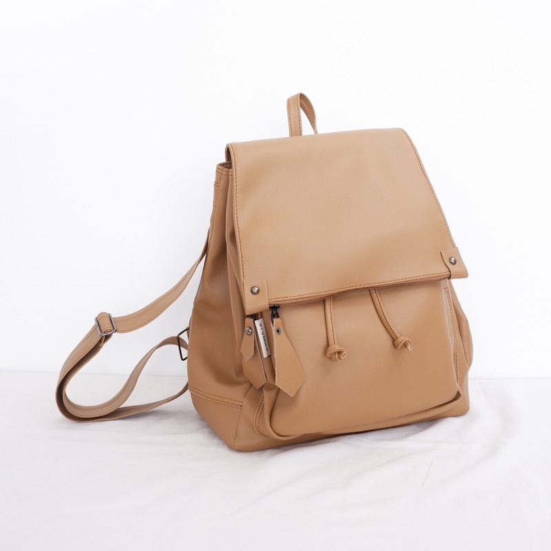 Joya - Big Size - Ransel - Slot Laptop - Tweelyforbag - Tas Wanita-Moca