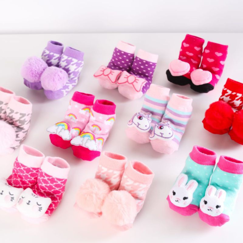 Petite Mimi Kaos Kaki Rattle Girl - PM-KKRG0-12 Motif Random