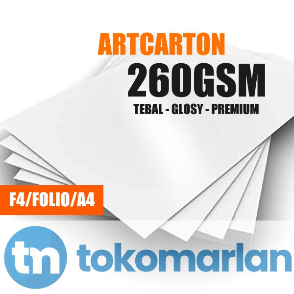 

30 Lembar Kertas ArtCarton 260gsm F4 A4 Foto Polaroid KartuNama Tanks Card Hangtag Art Carton 260