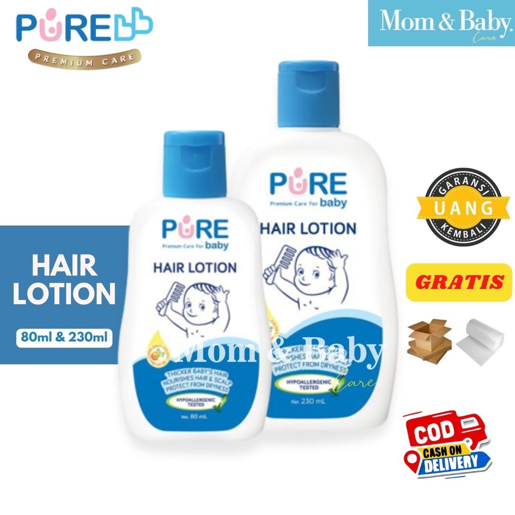 PUREBB PURE BB Baby Hair Lotion Losion Rambut Bayi PureBaby 80 ml &amp; 230 ml Murah Termurah Original Kid Kids