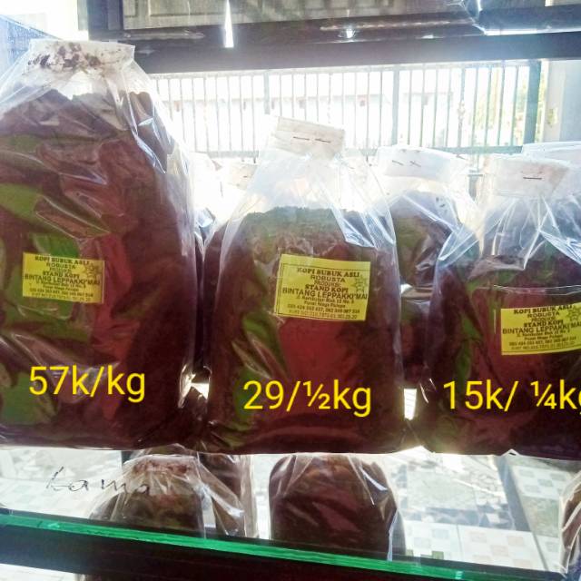 

Kopi bubuk robusta asli Palopo