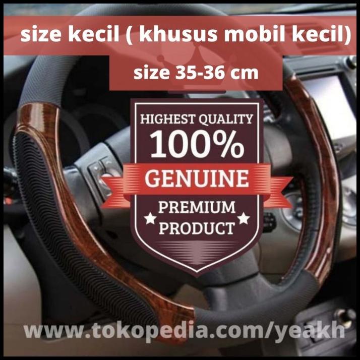 Sarung Setir Mobil Motif Kayu Sarung Kulit Stir Mobil- Anti Slip 36 Cm