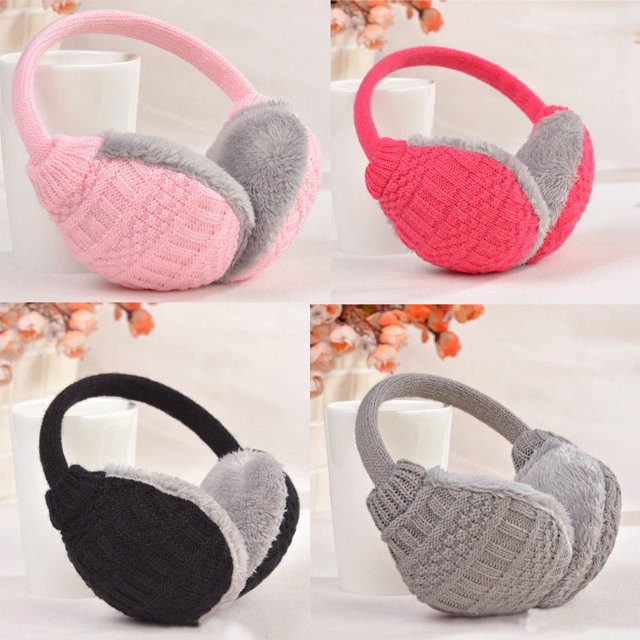 IMPORT Earmuff Retro winter Penghangat Telinga Musim Dingin Lapis Bulu