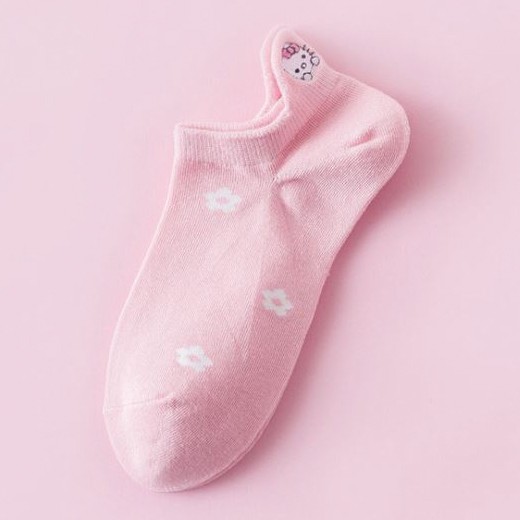 HELLO KITTY POLOS - Kaos Kaki Pendek Semata Kaki/ Kaos Kaki Ankle Dewasa Wanita-KWMY-004
