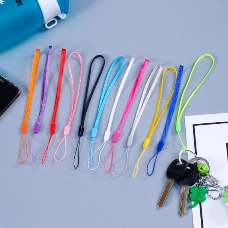 [Stock] Mobile Phone Strap Solid Cute Lanyard /Badge Holder DIY Hang Rope /DIY Hang Rope Lariat Lanyards Webbing Random Color 7 Inch