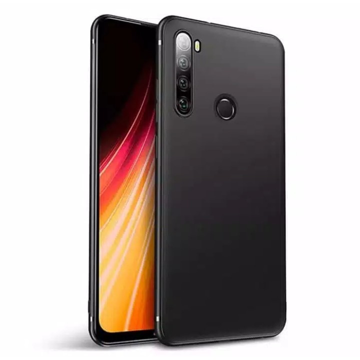 Case REDMI NOTE 8 Black Silikon Hitam My Choice  Macaron Hitam Polos
