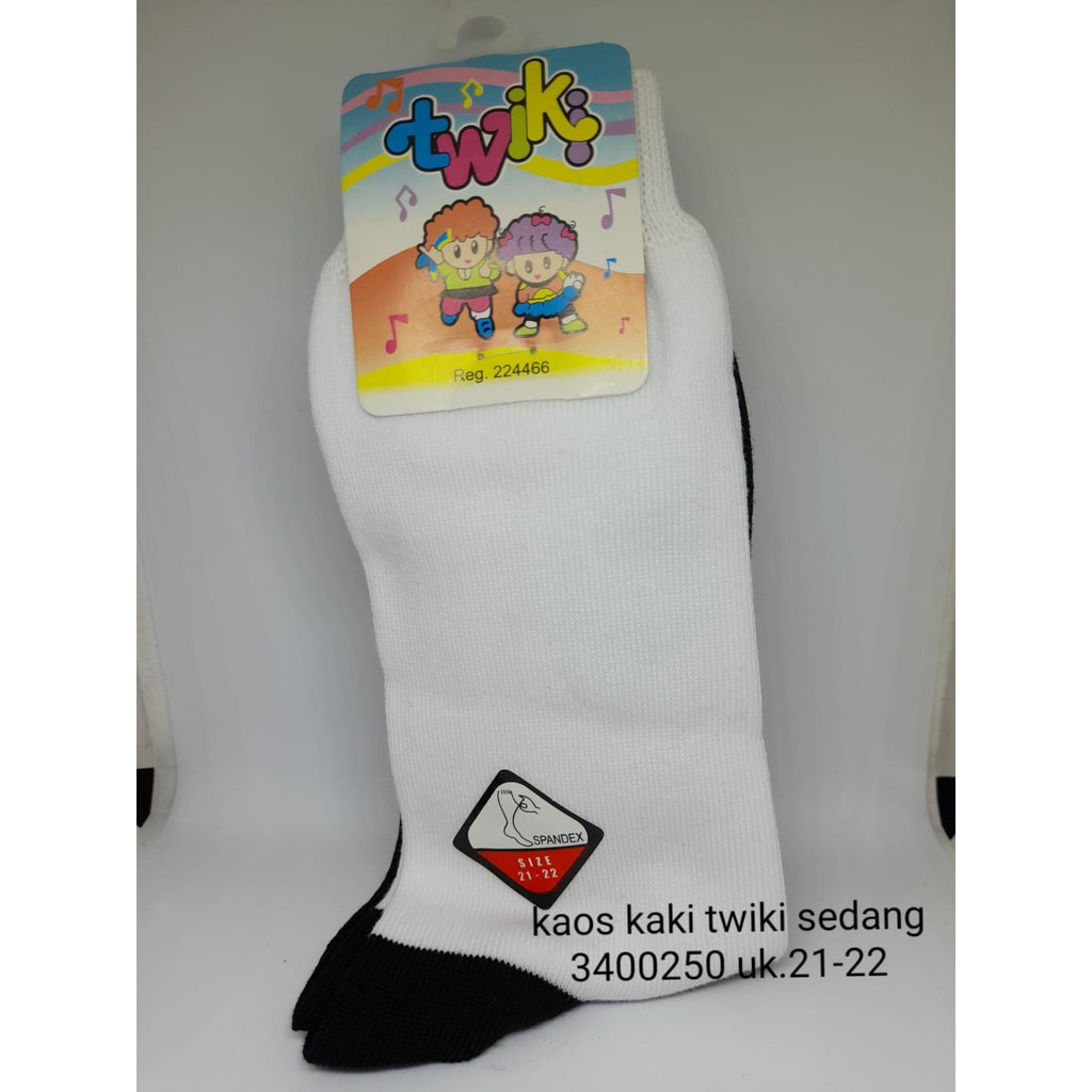 Kaos kaki Twiki ukuran 21-22