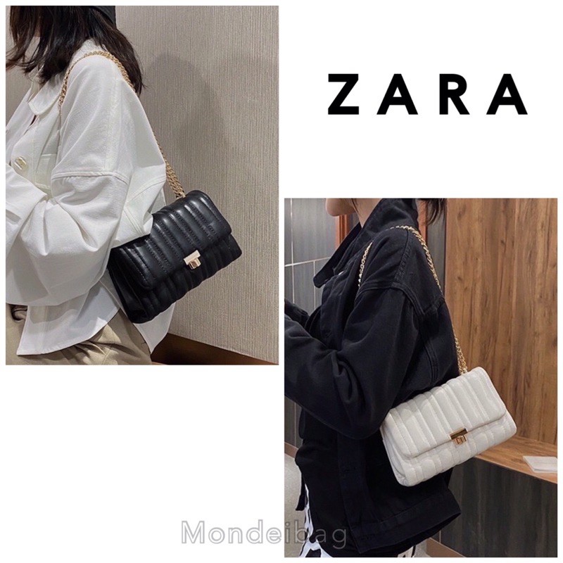 ORIGINAL  Zara quilted mini sling bag / tas wanita cantina selempang zra turnlock