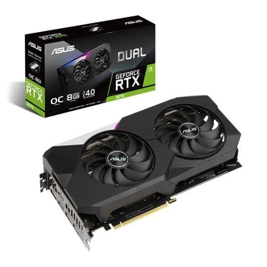 Vga Asus RTX 3070 Dual OC 8GB Ddr6 - Asus Vga Geforce RTX 3070 8GB Dual OC - Asus Rtx 3070 8GB