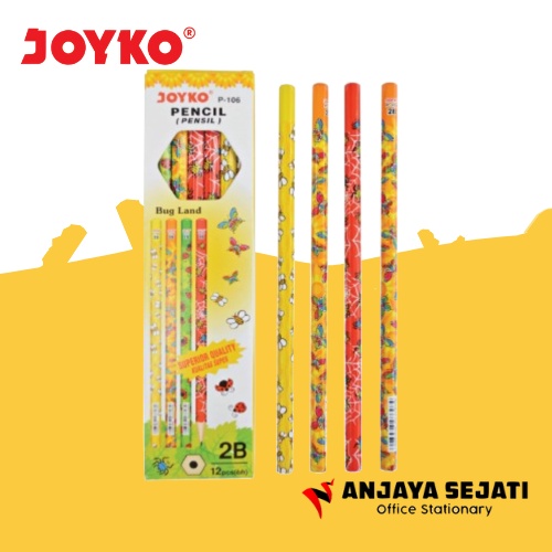 

Pensil 2B Joyko P - 106 ( Bug Land )