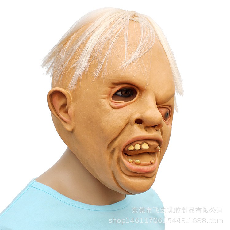 TOL-24 topeng latex karet wajah meleleh monster head mainan prank halloween