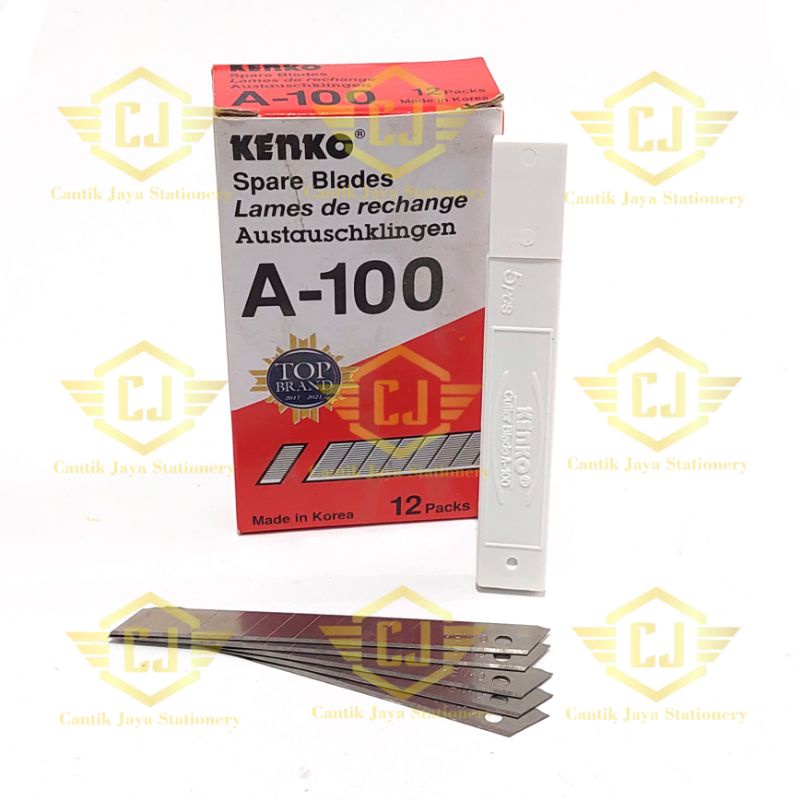 

1 BOX [12tube X 5pcs] Isi Pisau Cutter KENKO A-100 Cutter Spare Blade
