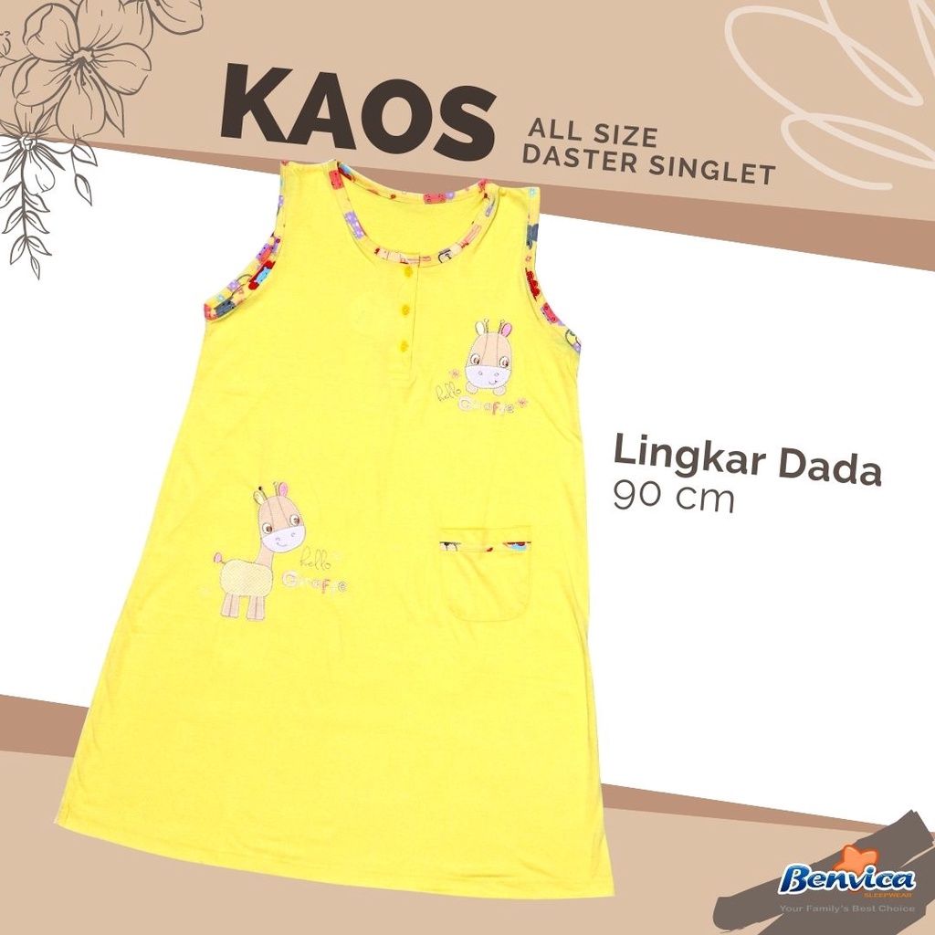 BAJU TIDUR DASTER KAOS MOLLIS AL