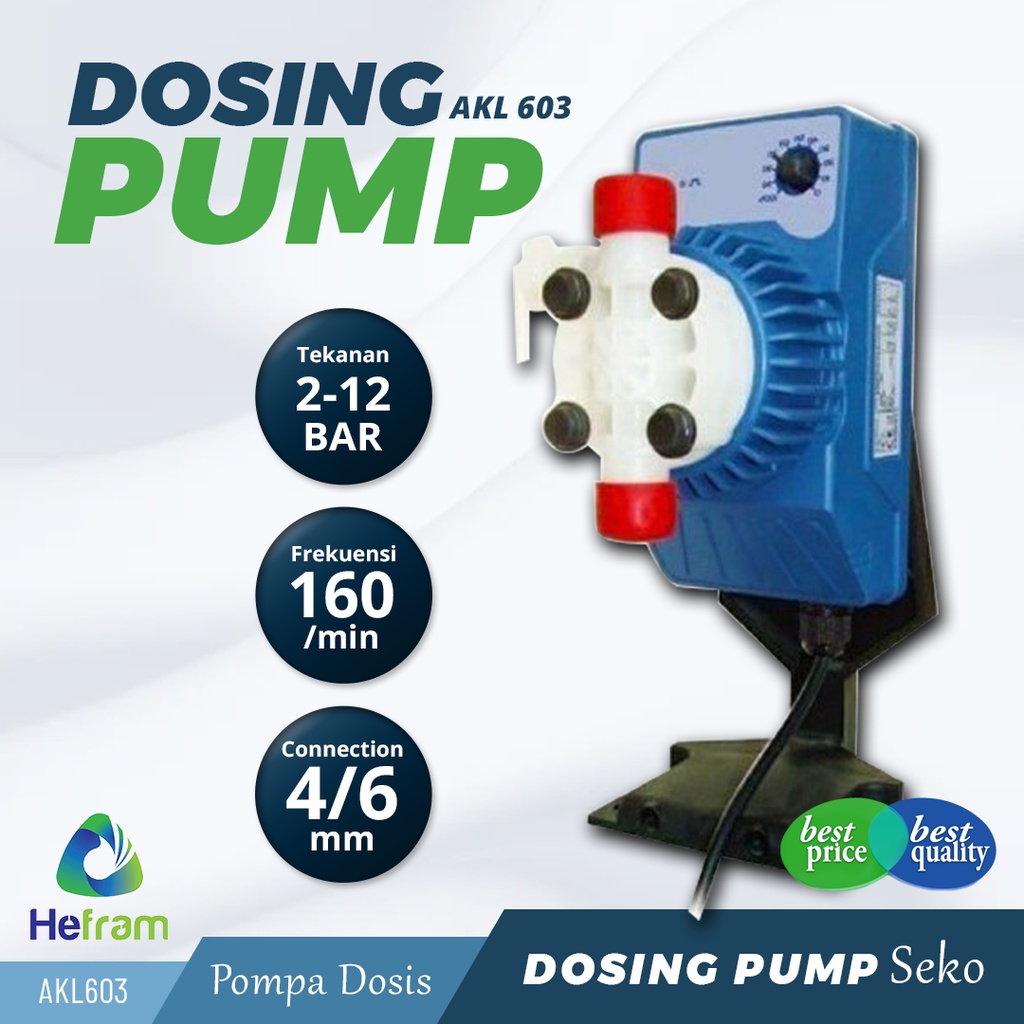 Jual Dosing pump SEKO TEKNA EVO AKL 603 pompa chemical kimia dossing