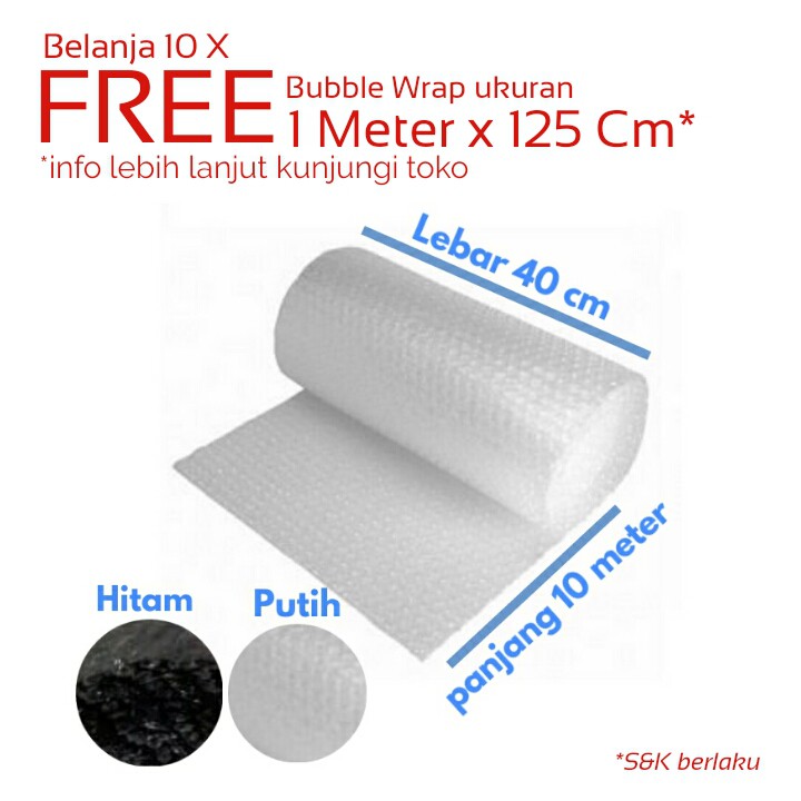 

BUBBLE WRAP ROLL ECERAN 30/40 CM X 10 METER