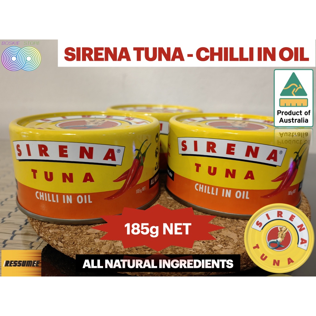 Sirena Tuna Oil Italian Style Chilli in Oil Makanan Kaleng Siap Saji Bahan Natural