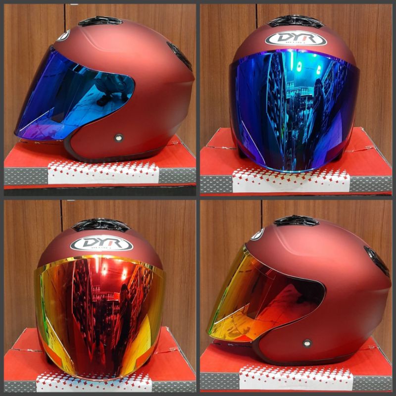 HELM DYR MARRON DOFF REPLIKA KYT KYOTO MARRON DOFF PAKET GANTENG