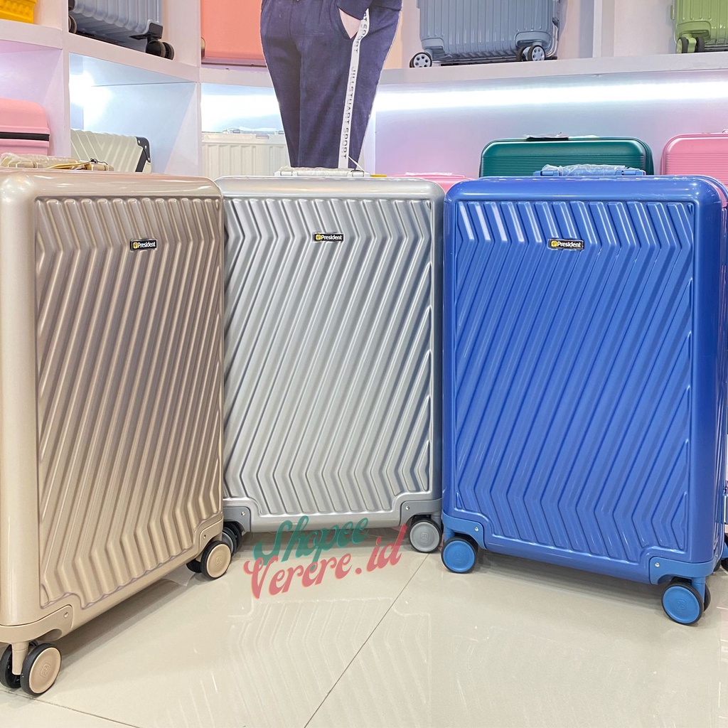 Koper PRESIDENT A89 Series Koper Bagasi 24 Inch TSA Lock Frame Alumunium SuitCase Anti Pecah