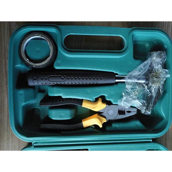 [ GRAY.STORE 178 ] Hand tool kit set alat perkakas reparasi perbaikan tukang 9 in 1 - TK9