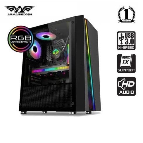 Casing ARMAGEDDON KAGAMI K2 EXCELLENT ATX GAMING PC RGB LIGHT