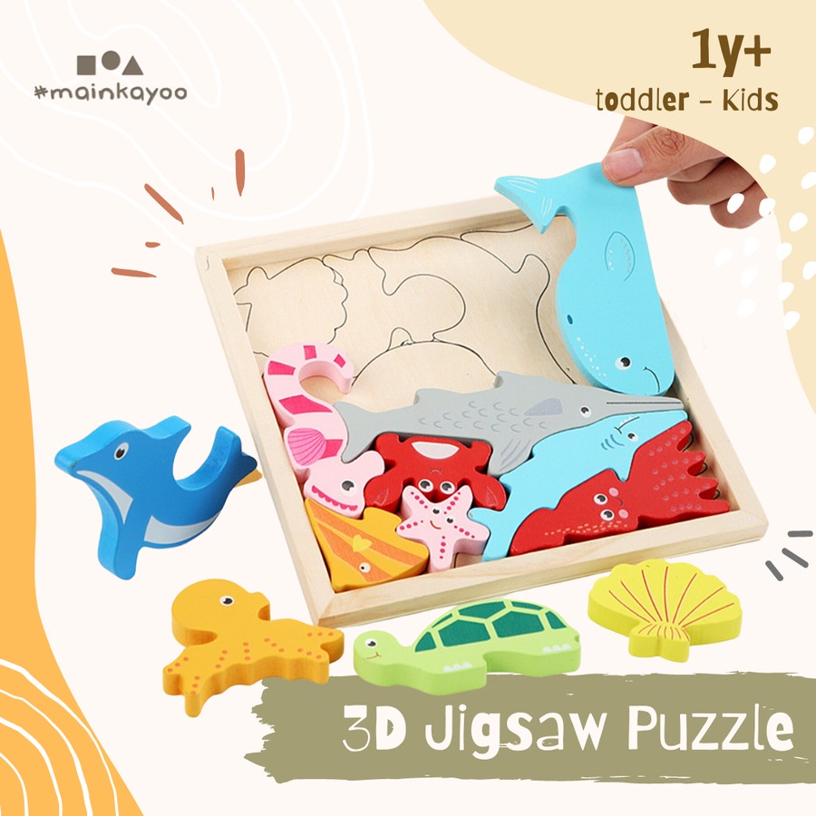 MAIN PUZZLE KAYU 3D - MENGENAL HEWAN, TRANSPORTASI