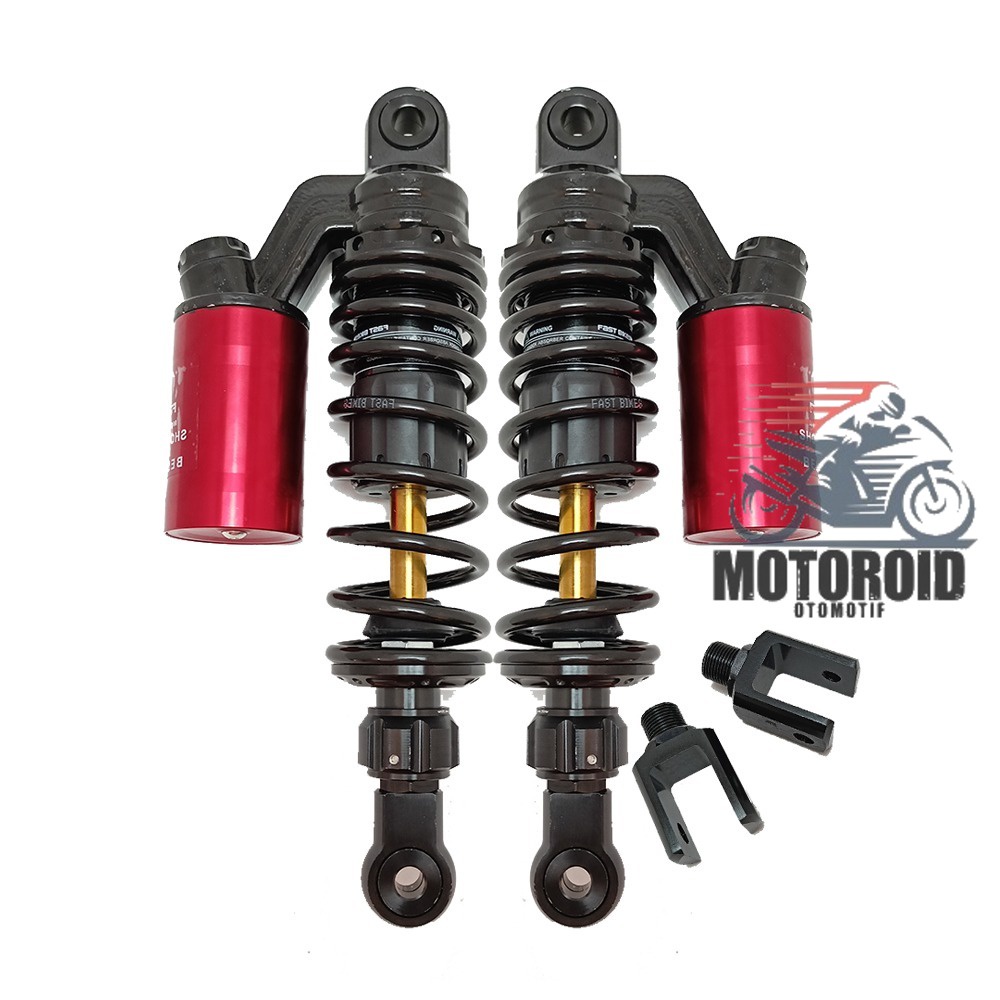 SHOCK BREAKER DUAL TABUNG ATAS SHOCK FASTBIKES BEBEK UNIVERSAL TIANG AS GOLD