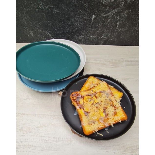 PIRING MAKAN KERAMIK POLOS / PIRING SAJI BULAT POLOS / PIRING KERAMIK / CERAMIC PLATE / ROUND FLAT P