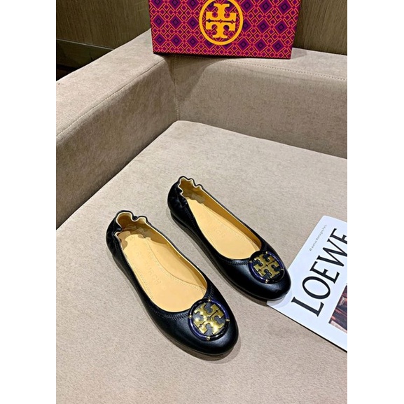 Tory Burch dancing shoes flat shoes women shoes leather shoes fashion