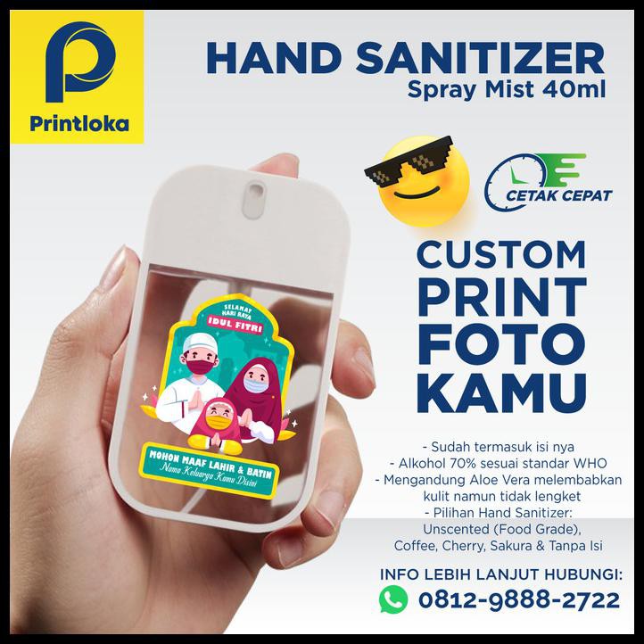 

Hand Sanitizer Custom Print Spray Souvenir Parsel Lebaran Hampers Gift - Coffee